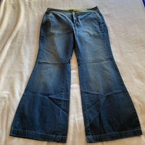 DKNY Jeans wide flare pants in petite